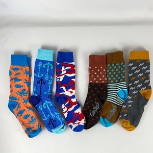 3/$10 - Bundle of 6 Pairs of Fun Men's Socks